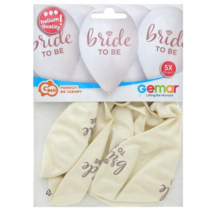 Bride To Be Premium Helium Balloner, 13"/ 5 stk.