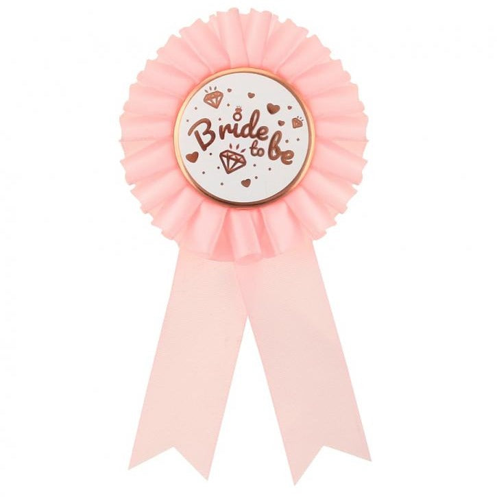 Bride to be rosette, lys pink