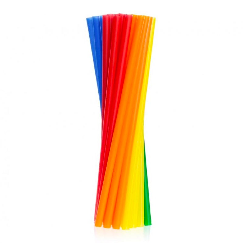 Multifarvede sugerør i plast