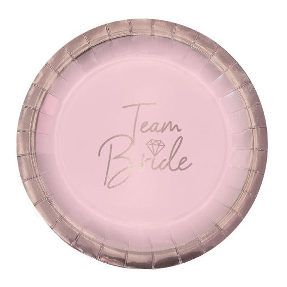 8 Tallerkner "bride to be" Rundt Papir 23 cm