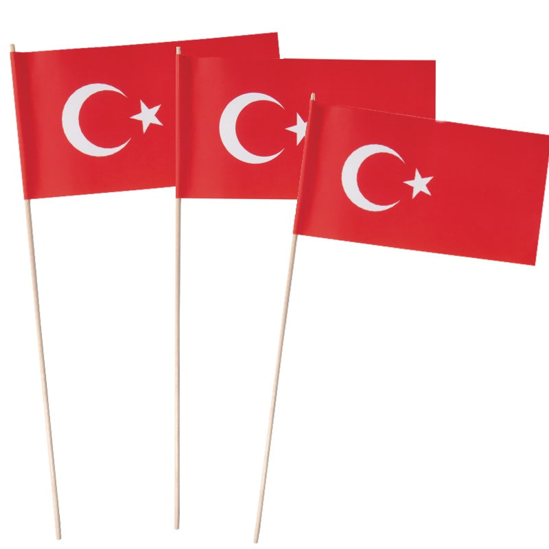 Tyrkiske hurra flag - 10 stk.