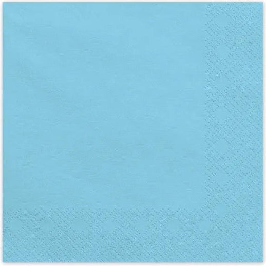 Babyblå servietter, 20 stk.