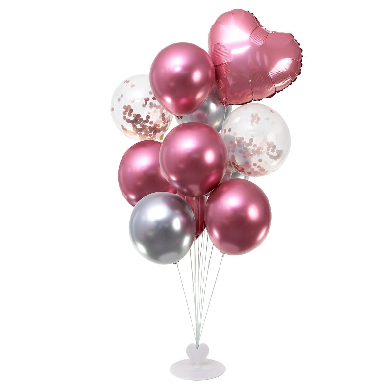 Ballonstativ, 11 balloner, 100 cm.