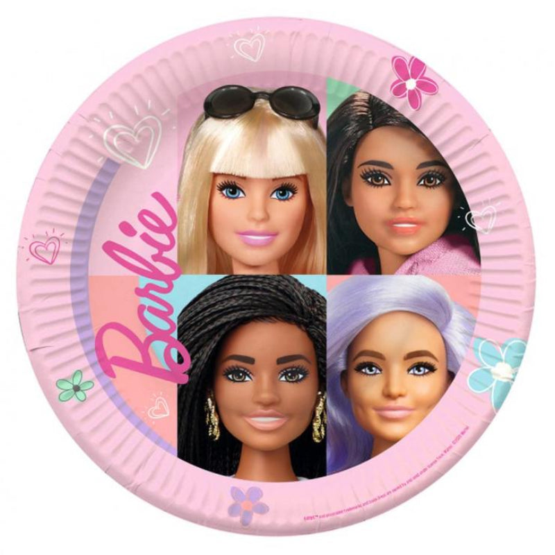 Barbie tallerken, 8 stk.