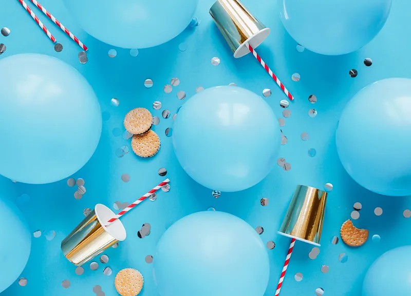 12" lys blå ballon, 1 stk.