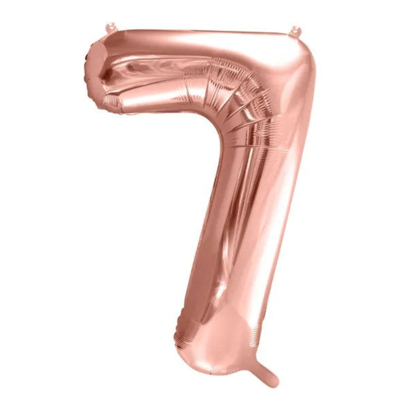 Rose gold folieballon 7-tal, 86 cm.