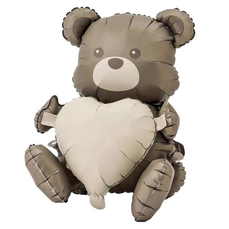 3D bamse folieballon, 55x41x33 cm