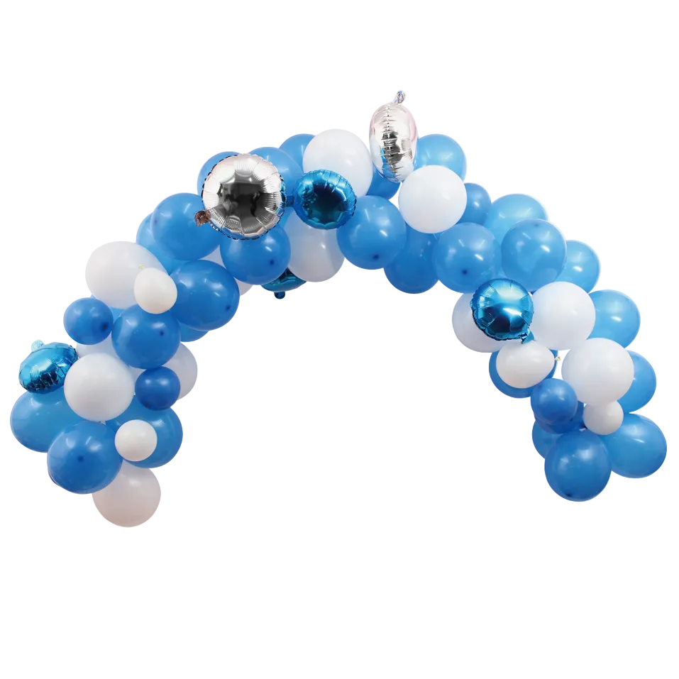 Ballonbue blå student - Mix af 70 stk.