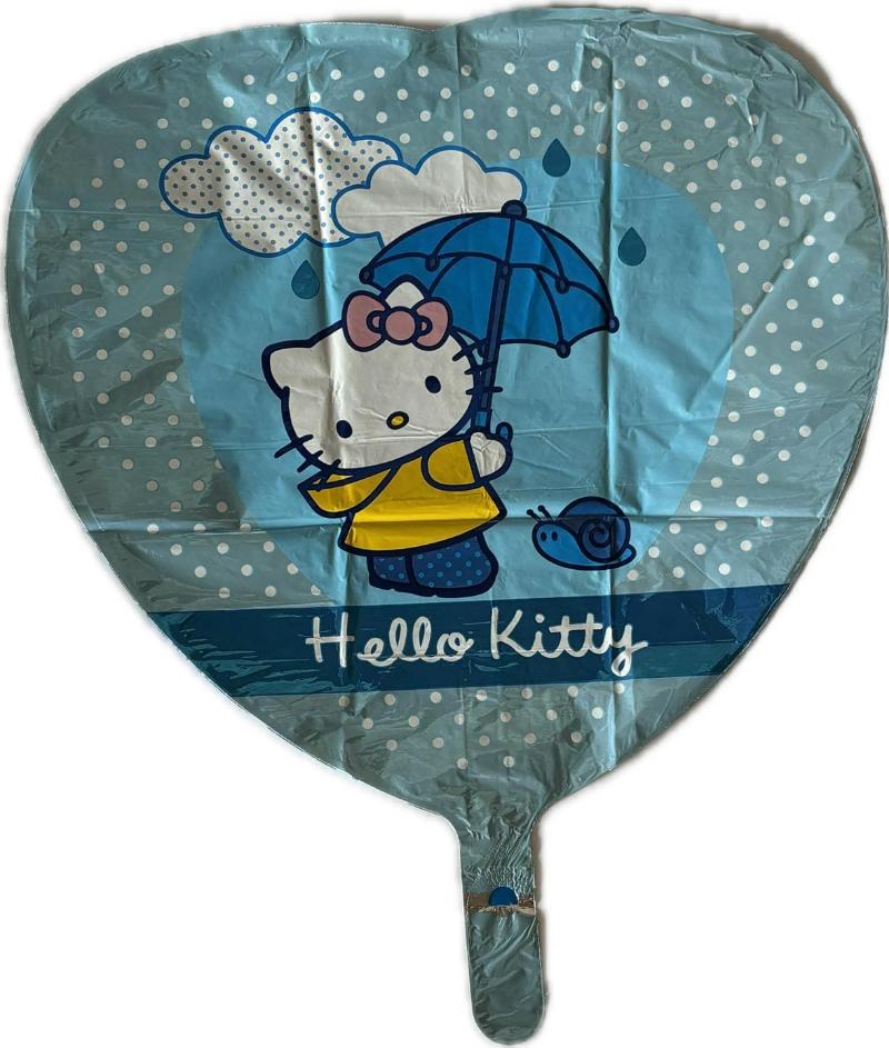 Blå Folie Ballon Hello Kitty, 18"/45 cm