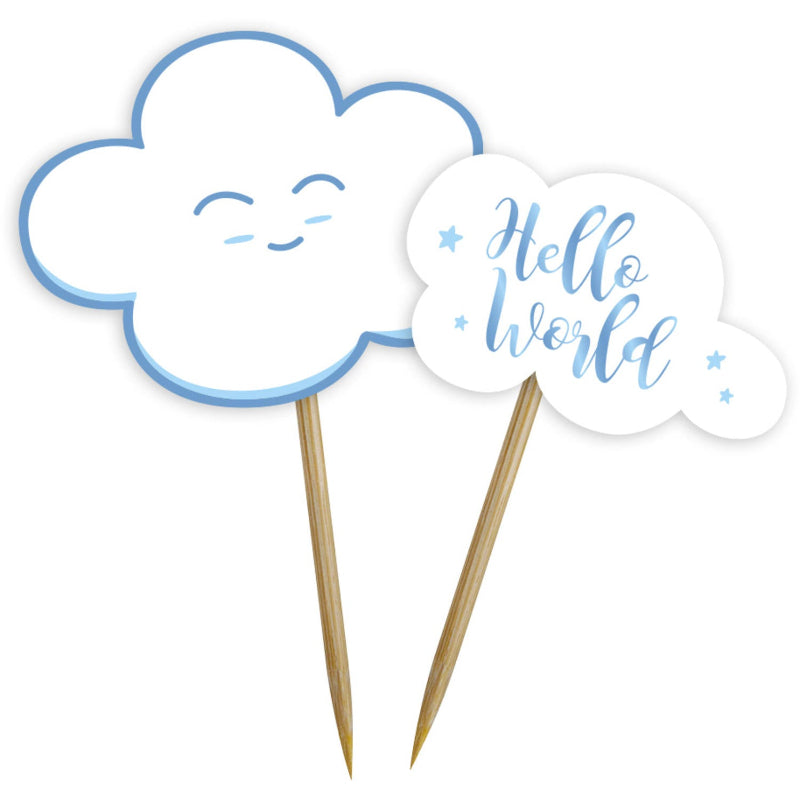 Blå sky baby sticks, 24 stk.