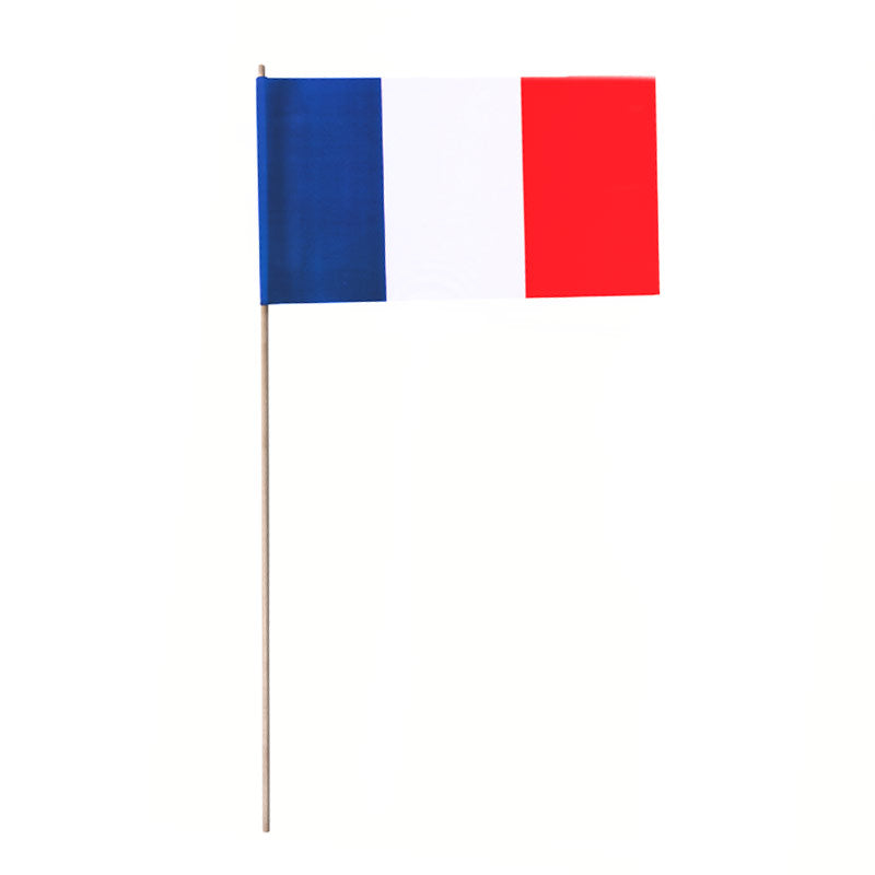 Franske blanke hurra flag - 10 stk