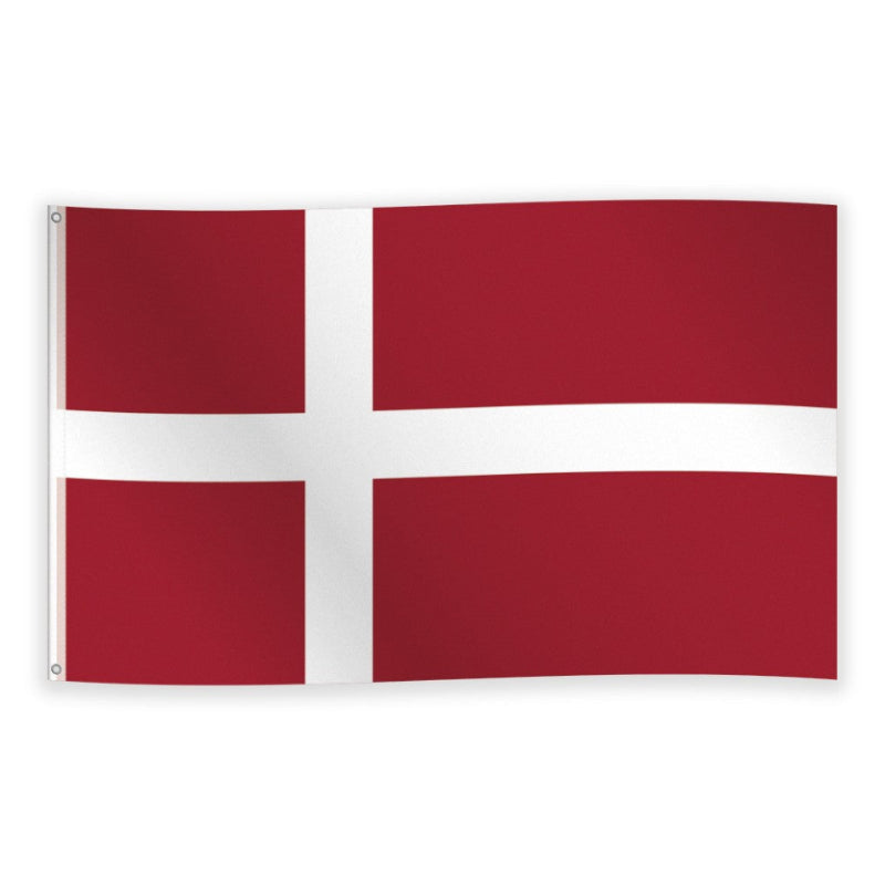 Dansk stof flag, 1,5 m x 90 cm.