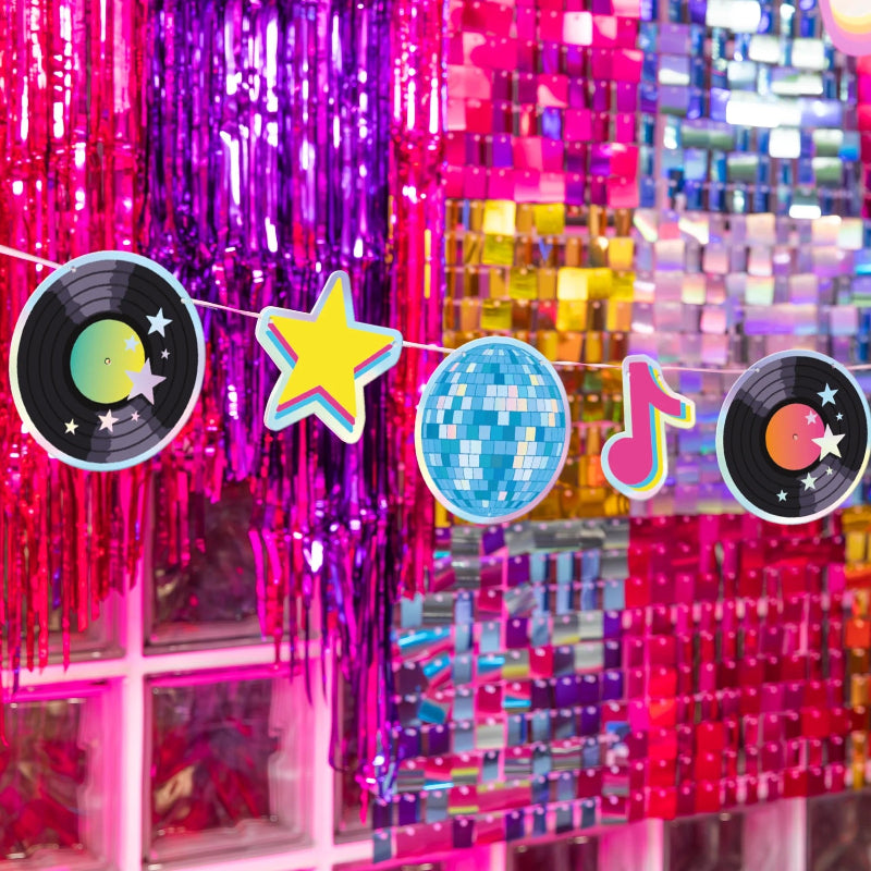 Retro disco guirlande, 150 cm.