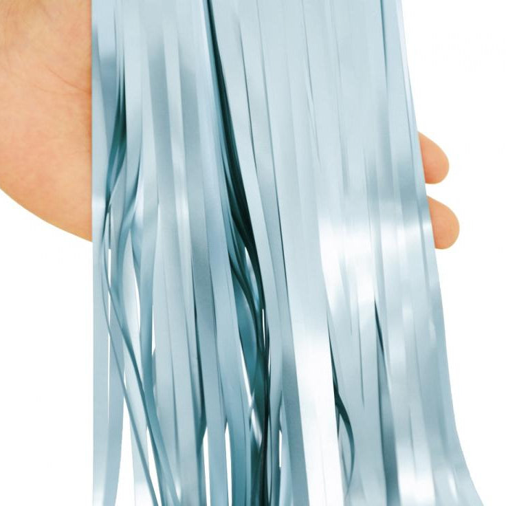 Mat lys blå dørgardin, 100x200 cm