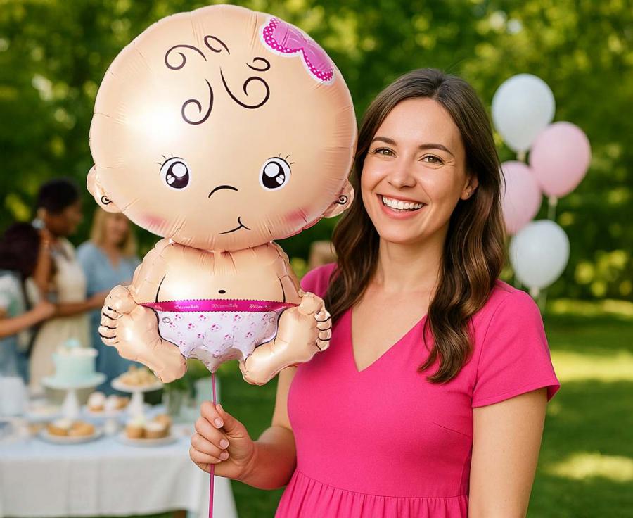 Baby pige folieballon, 37x55 cm.