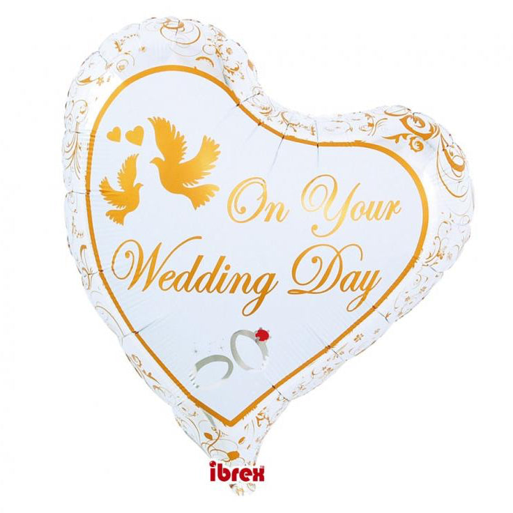 Folie Ballon "on your wedding day", 14"