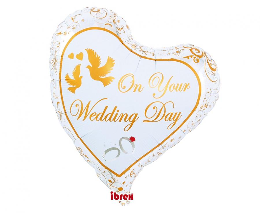 Folie Ballon "on your wedding day", 14"