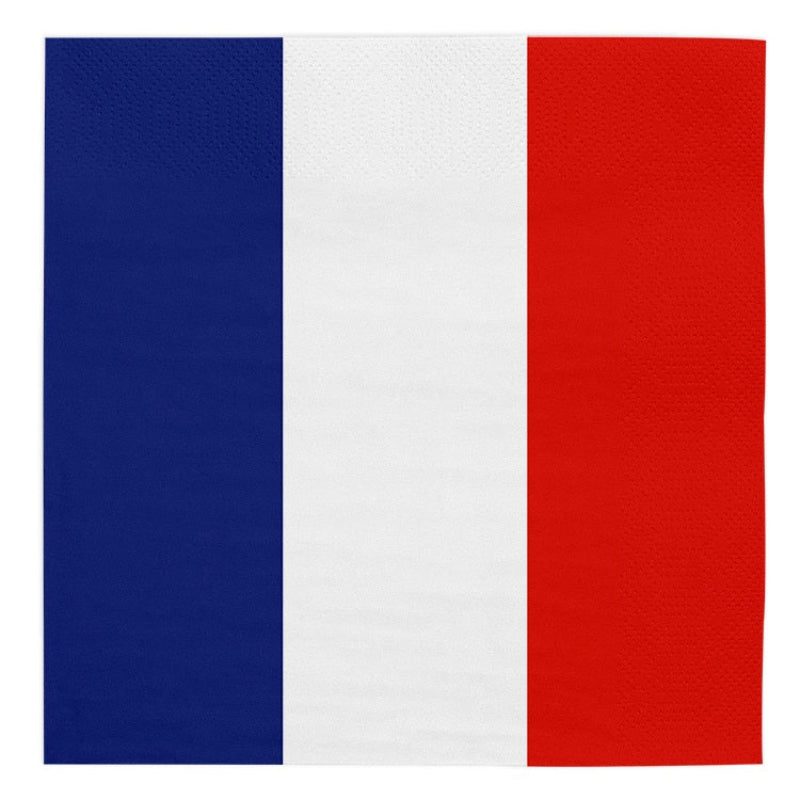 Fransk flag servietter, 20 stk.