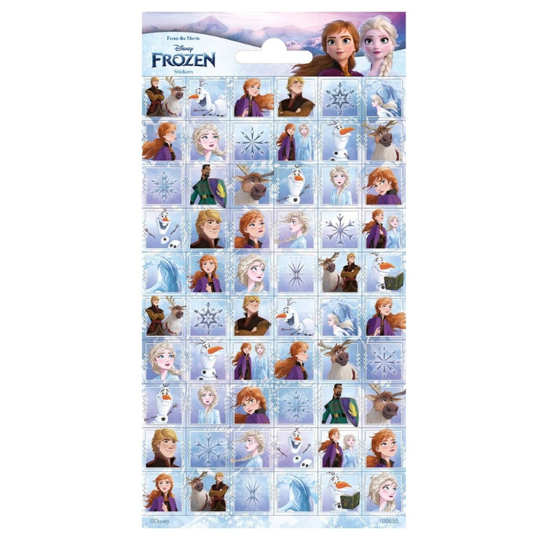 Mini Frozen klistermærker, 1 ark.