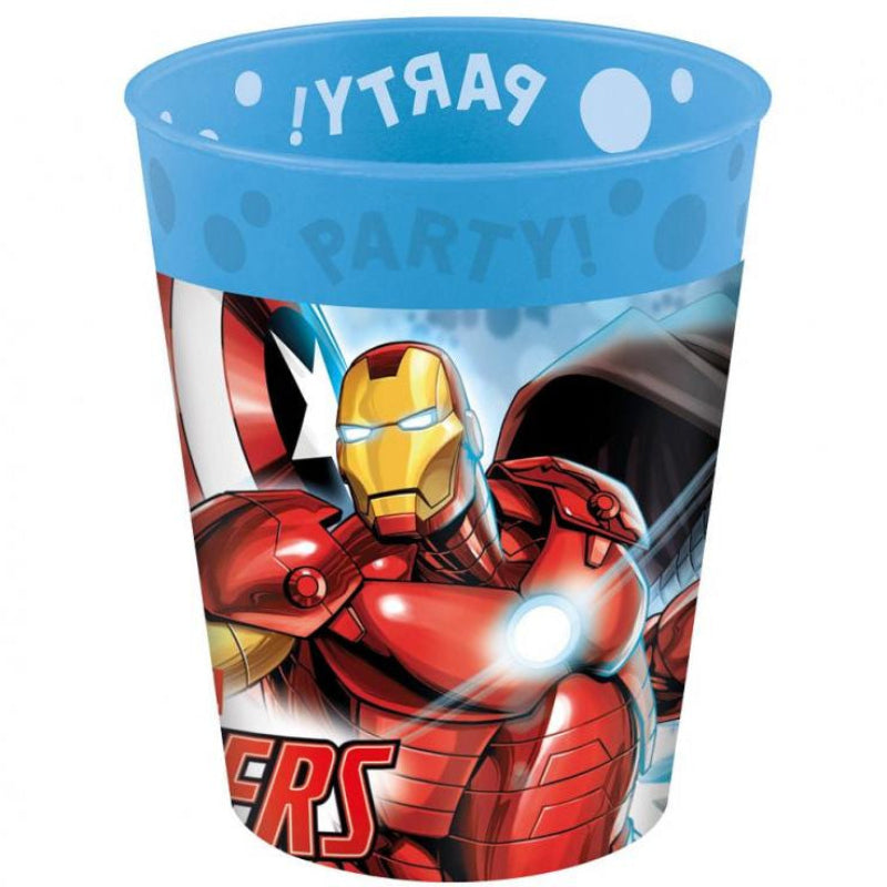 Genanvendelig Avengers plastkop, 4 stk.