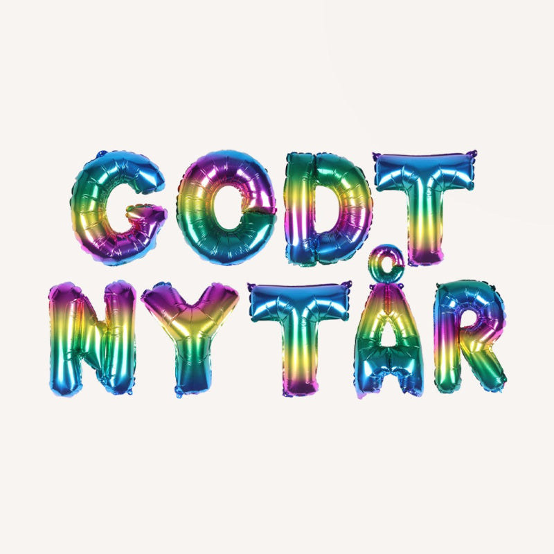 "Godt nytår" foliesæt, 35 cm.