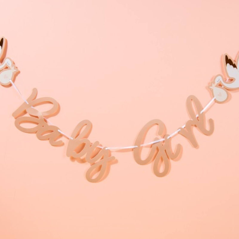 "Baby girl" guirlande, 200 cm.