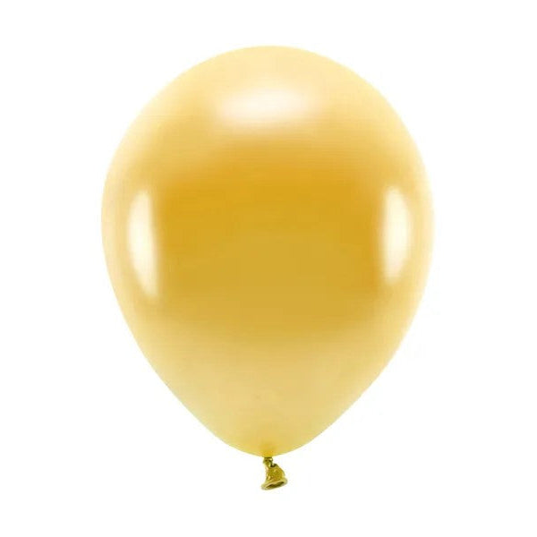 Guld metallic latexballon, 100 stk, 9"