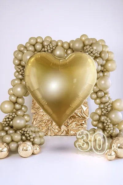 12" metallisk lys guld latexballon, 10 stk.