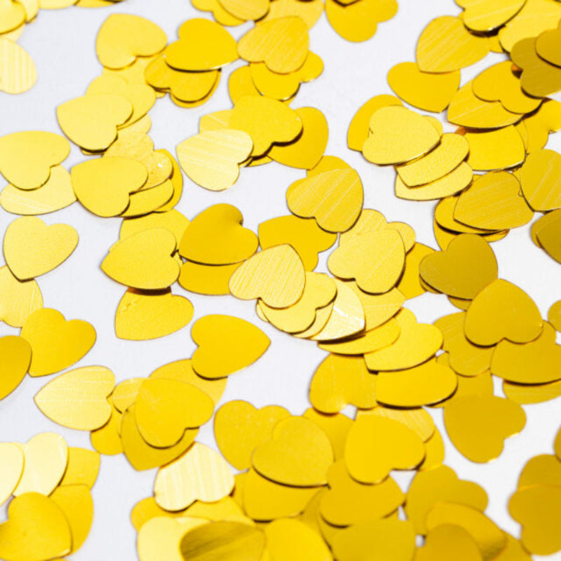 Guld hjerte konfetti, 14 g