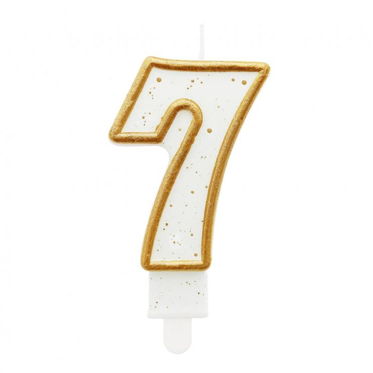 Guld - hvid kagelys, 7-tal