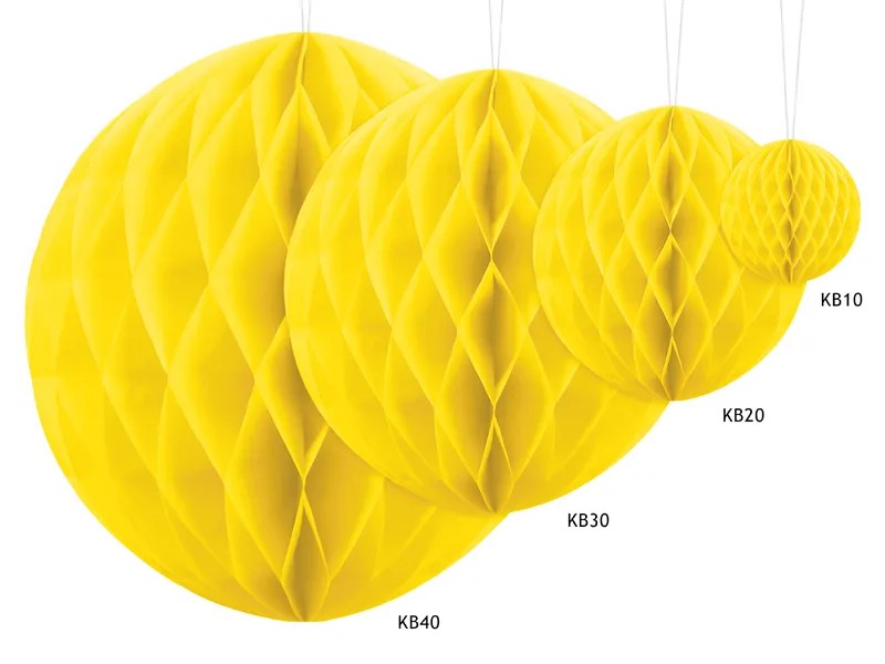 Gul honeycomb, 40 cm.