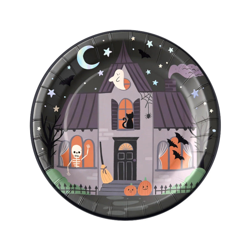 Halloween paptallerken, 6 stk.