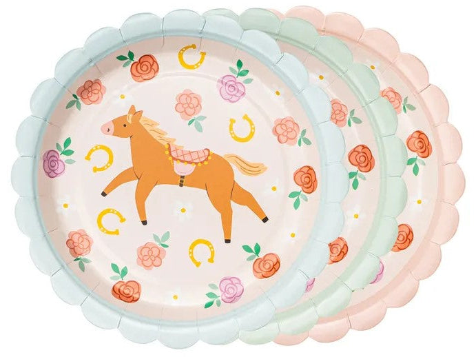 Heste tallerken, mix, 18 cm, 6 stk.