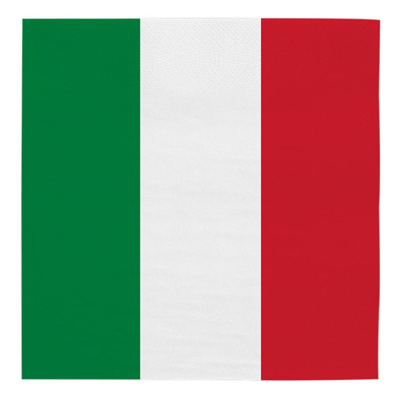 Italiensk flag servietter, 20 stk.