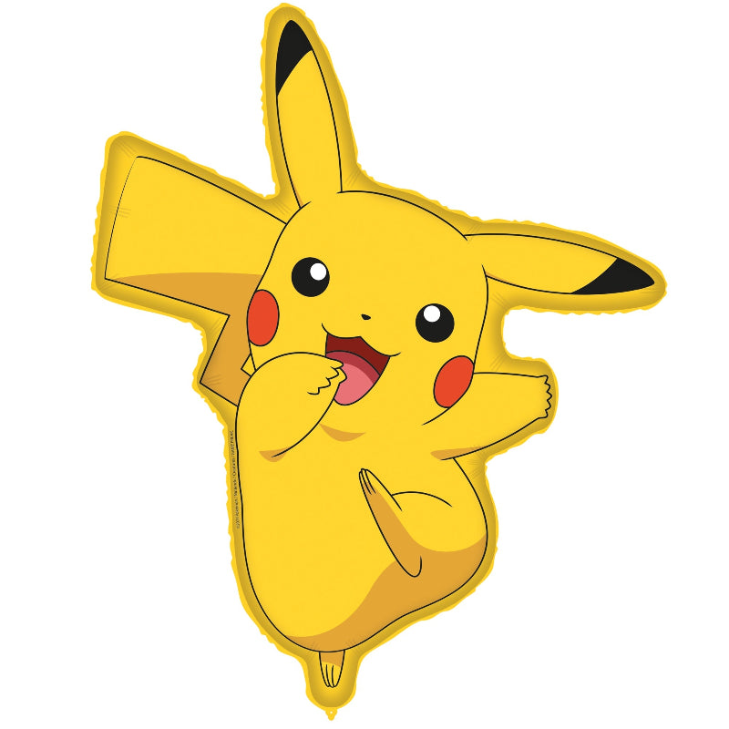 Stor Pikachu folieballon, 60x77 cm.