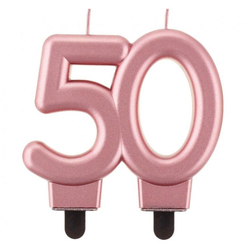 Rose gold kagelys - 50 år.
