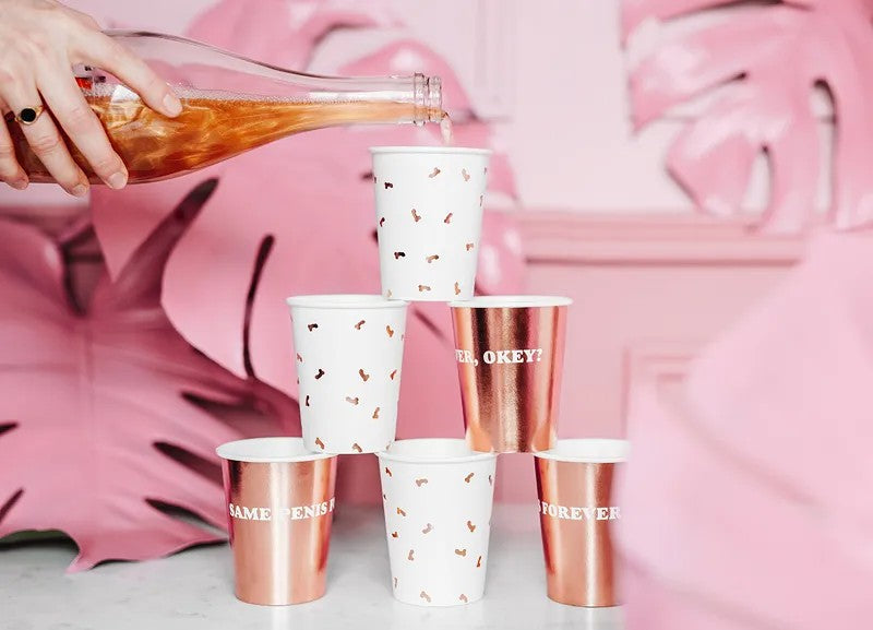 "Same penis forever", pap kop, 220 ml, 6 stk.