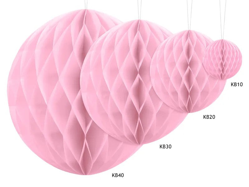 Lyserød honeycomb, 10 cm.