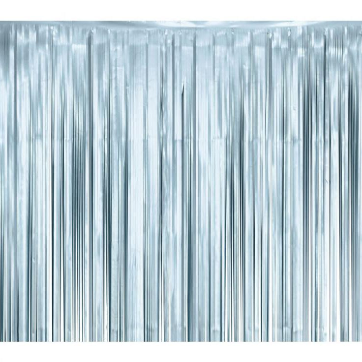 Mat lys blå dørgardin, 100x200 cm