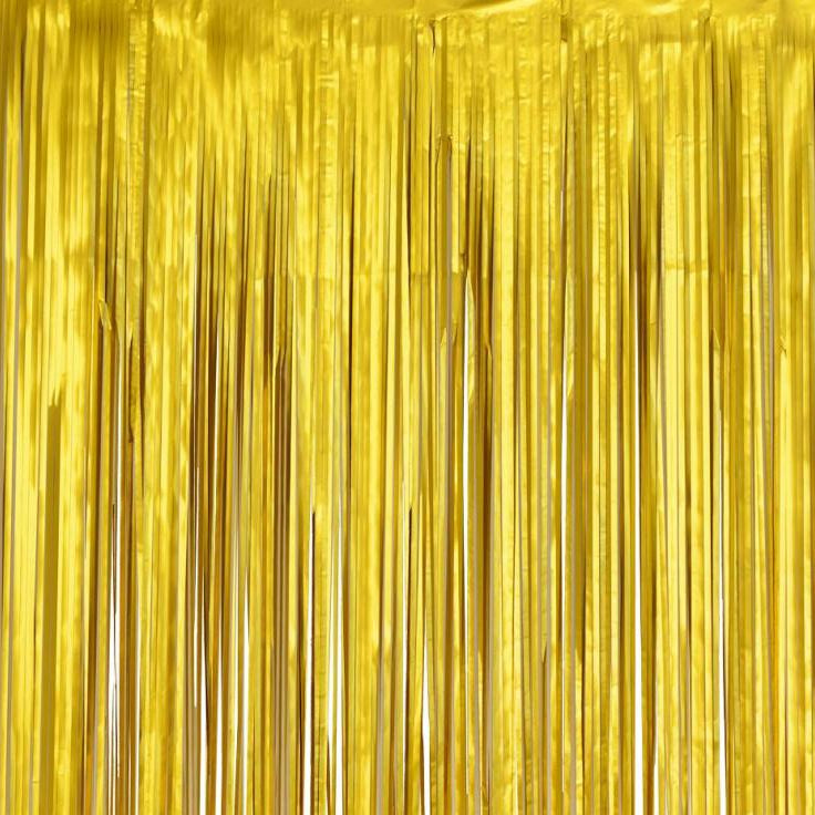 Mat guld dørgardin, 100 x 200 cm.