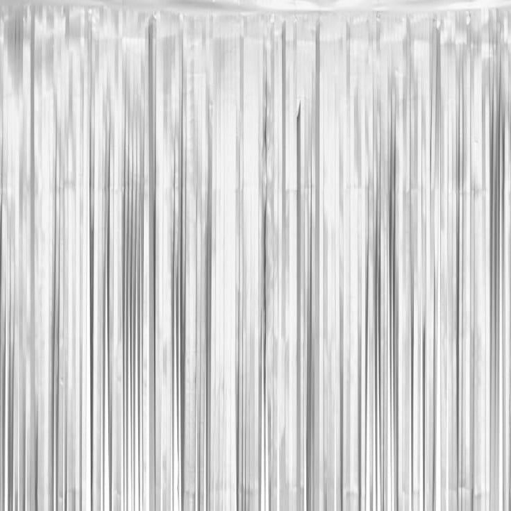 Mat sølv dørgardin, 100x200 cm.