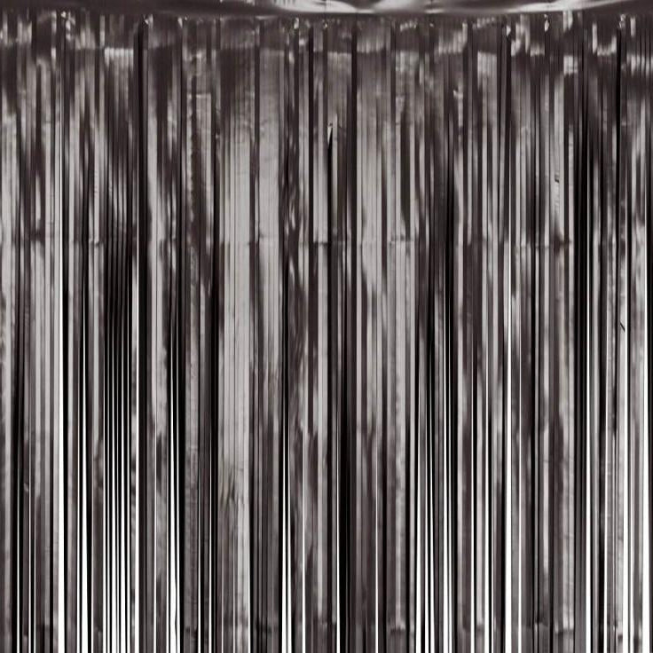 Mat sort dørgardin, 100x200 cm.