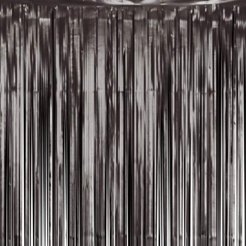 Mat sort foliegardin, 100x200 cm.