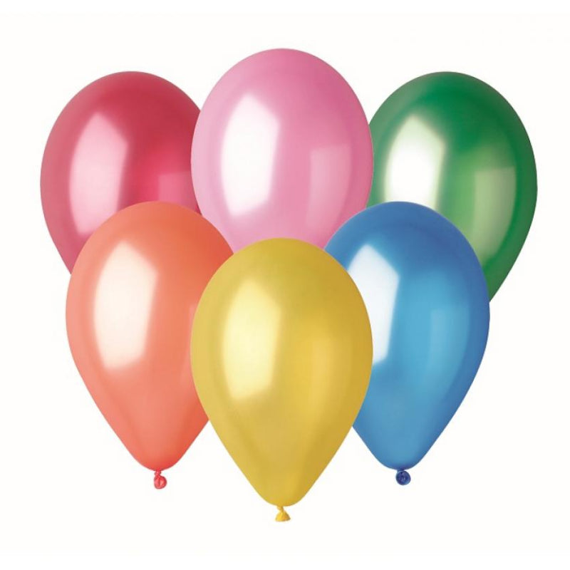 10" metallisk ballonmix, 10 stk.