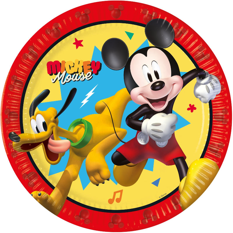 Mickey Mouse pap tallerken, 23 cm, 8 stk.