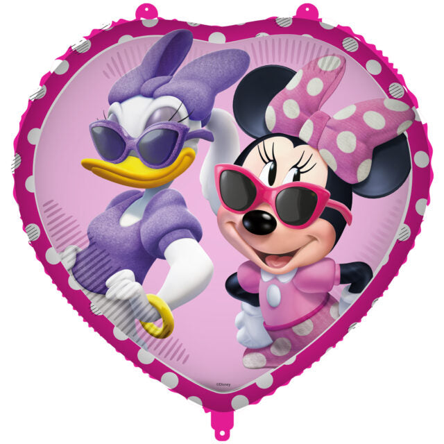 Minnie og Andersine hjerte folieballon, 18"