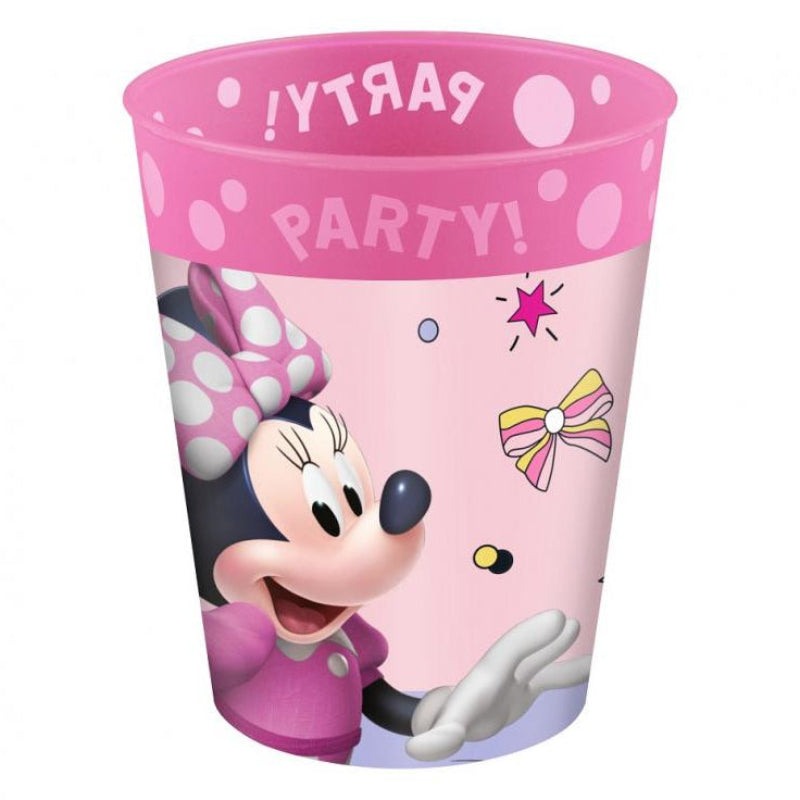 Genbrugelig Minnie Mouse plastkop, 4 stk.