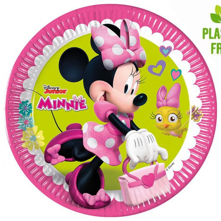 Minnie Mouse paptallerken, 23 cm, 8 stk.
