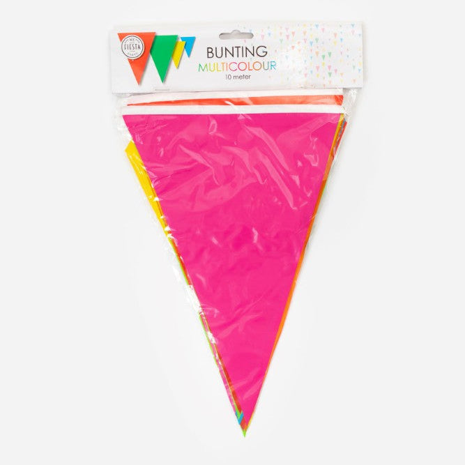 Multifarvet plast vimpel, 10 m.