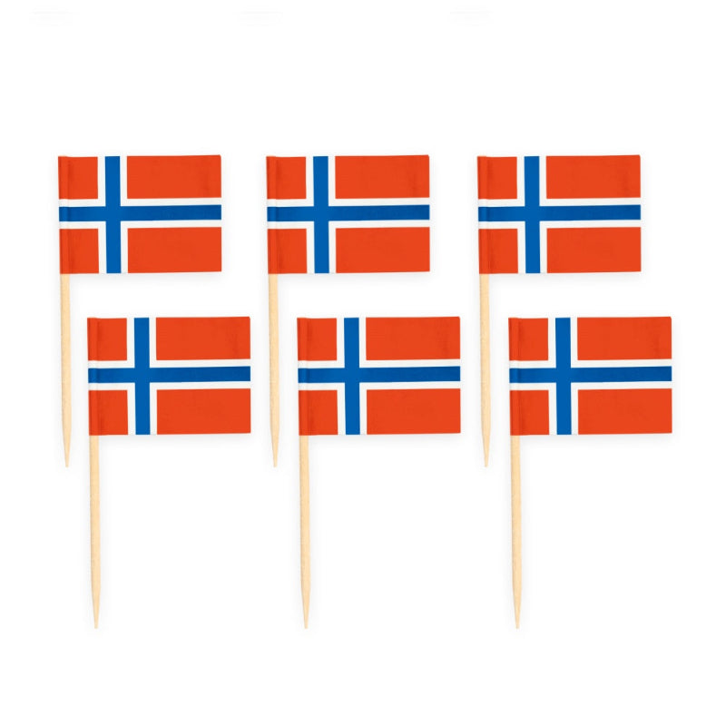 Norske buffetflag, 50 stk.